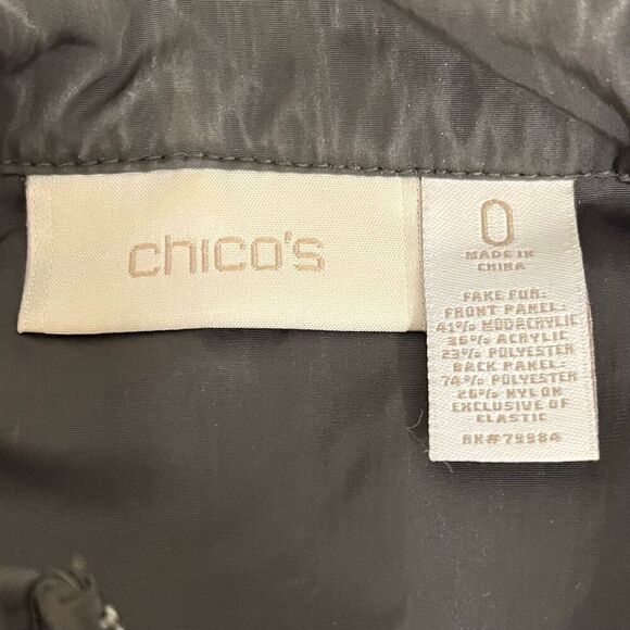 Chico’s Brown Faux Fur Vest   Sz 0 (XS)  EUC - Picture 3 of 4